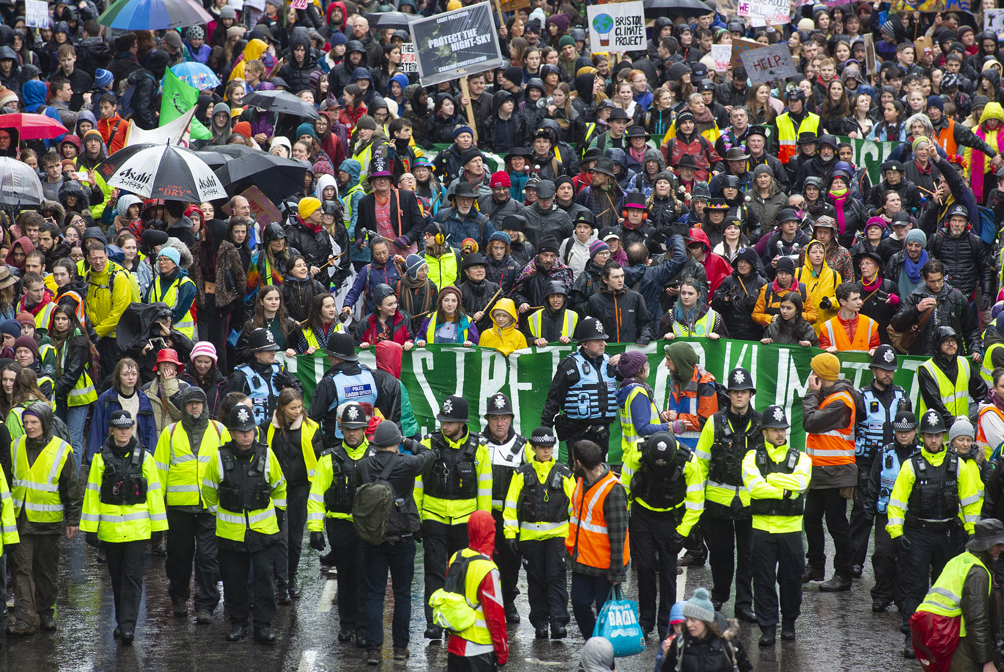 Crowd at Youth Climate Strike in Bristol