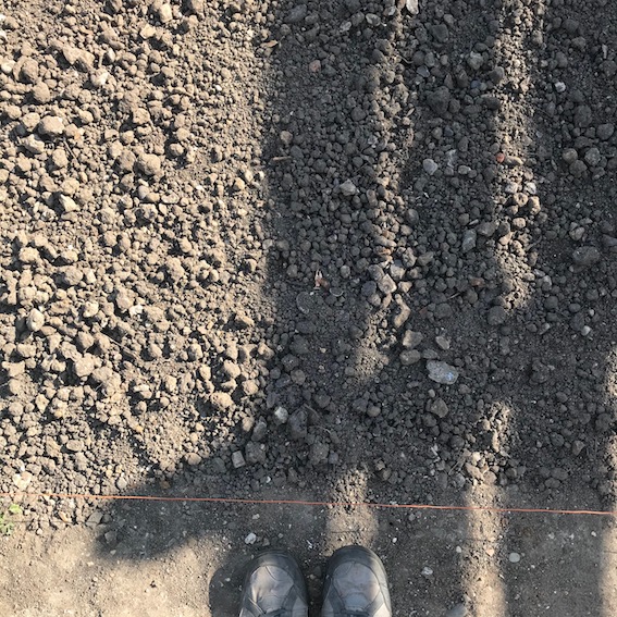 Bare soil and a pair of boots